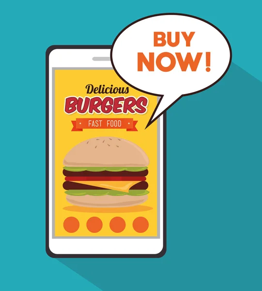 Hamburger digitaal ontwerp. — Stockvector