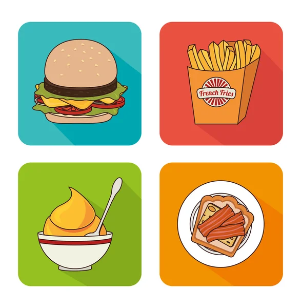 Hamburger design numérique . — Image vectorielle