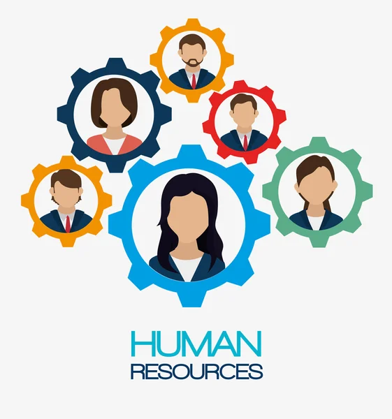 Diseño de recursos humanos . — Vector de stock