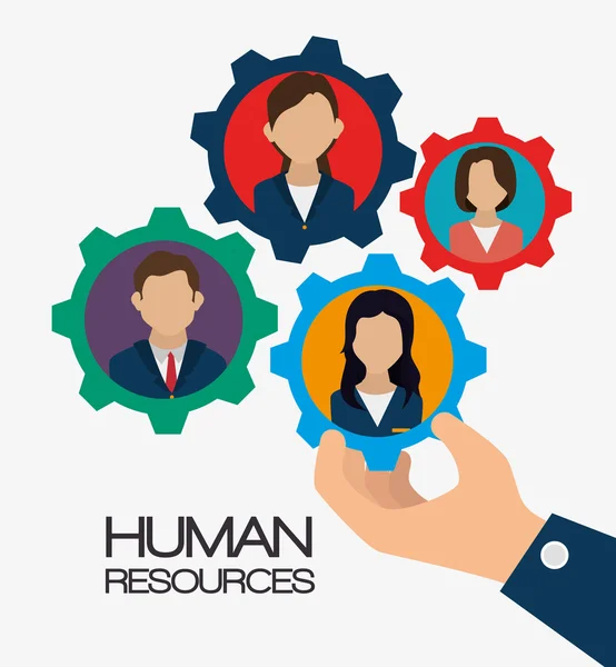 Human resources design. — Stock Vector