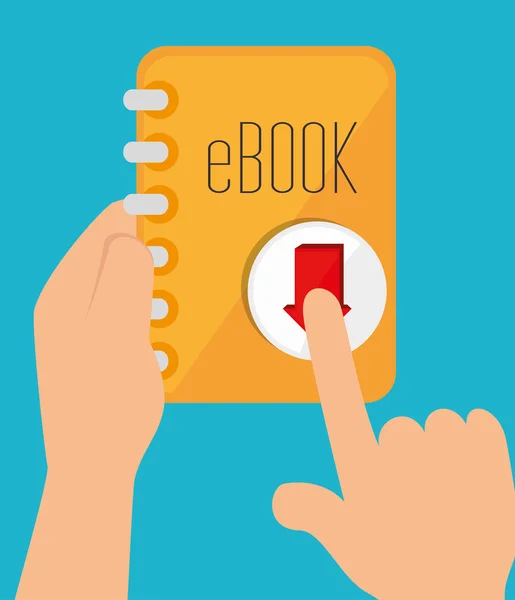 Ebook design digital . — Vetor de Stock