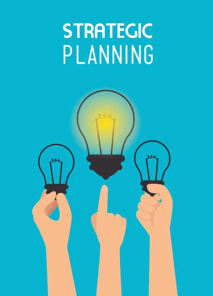 Conception de planification stratégique — Image vectorielle