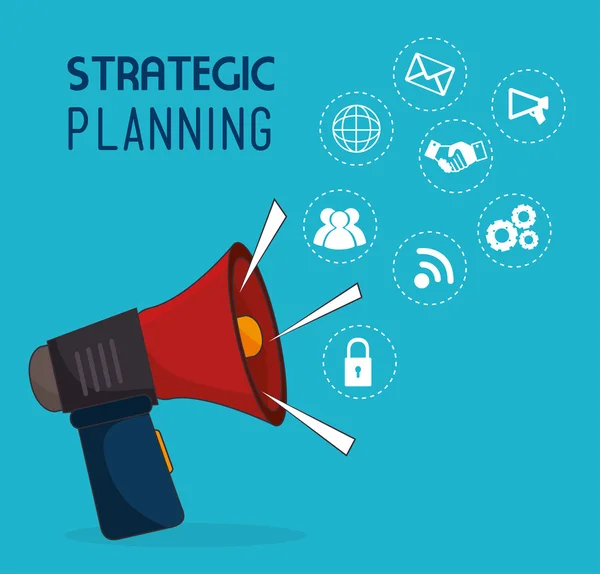 Strategisk planering design — Stock vektor