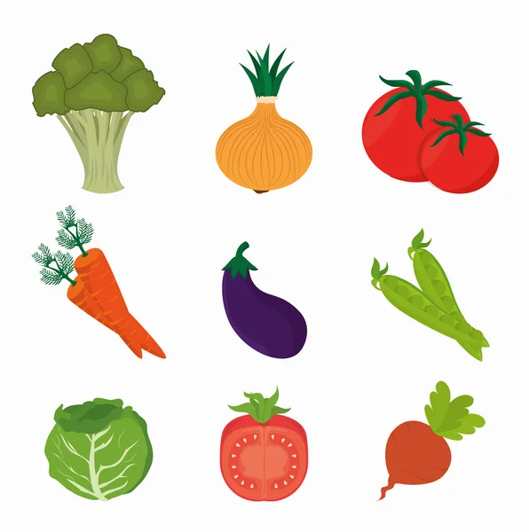 Alimentation saine design visuel — Image vectorielle