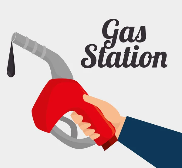 Projeto digital do posto de gasolina — Vetor de Stock