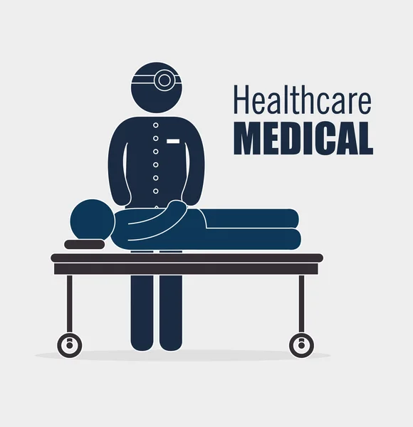 Ιατρική σχέδιο υγειονομικής περίθαλψης. — Διανυσματικό Αρχείο