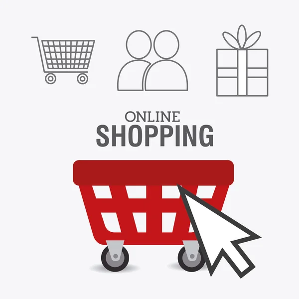 Online alışveriş tasarım. — Stok Vektör