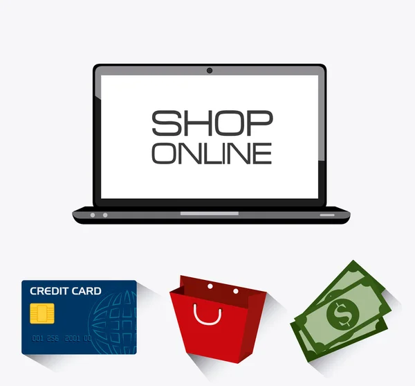 Online shopping design. — Stock Vector