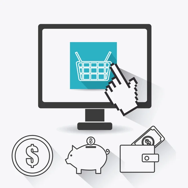 Online-Shopping-Design. — Stockvektor