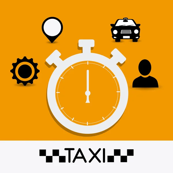 Taxi cabine ontwerp. — Stockvector