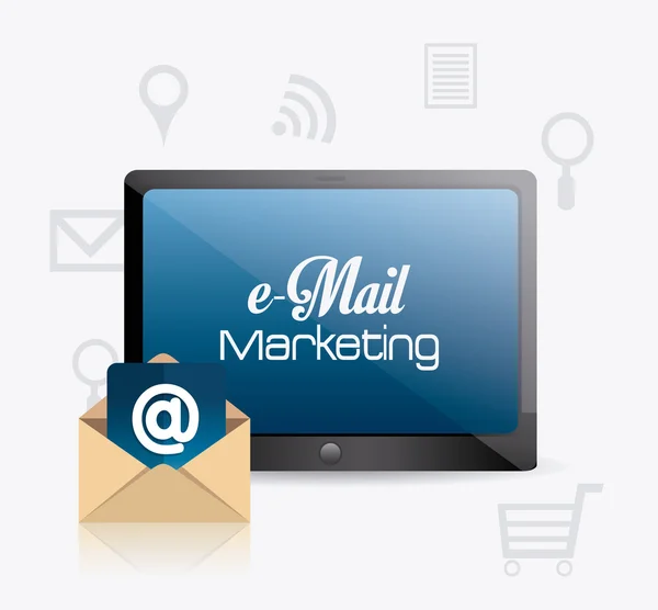 Design de email marketing . — Vetor de Stock