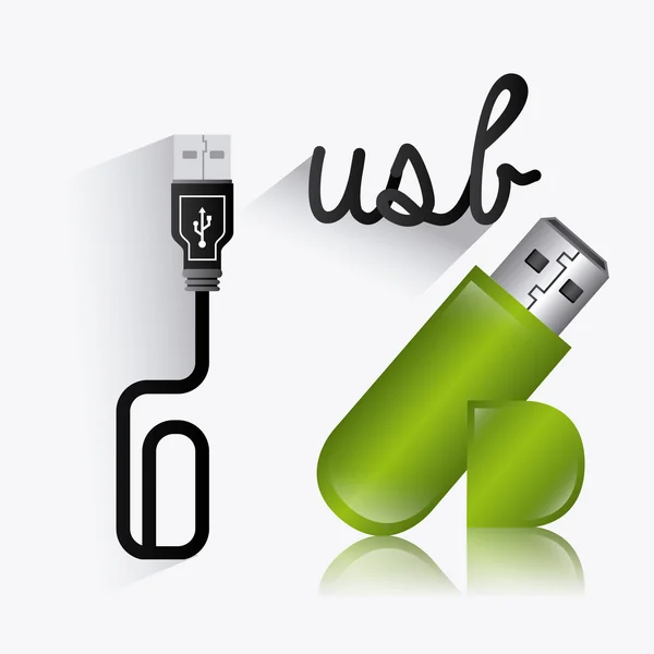 USB cyfrowy projektu. — Wektor stockowy