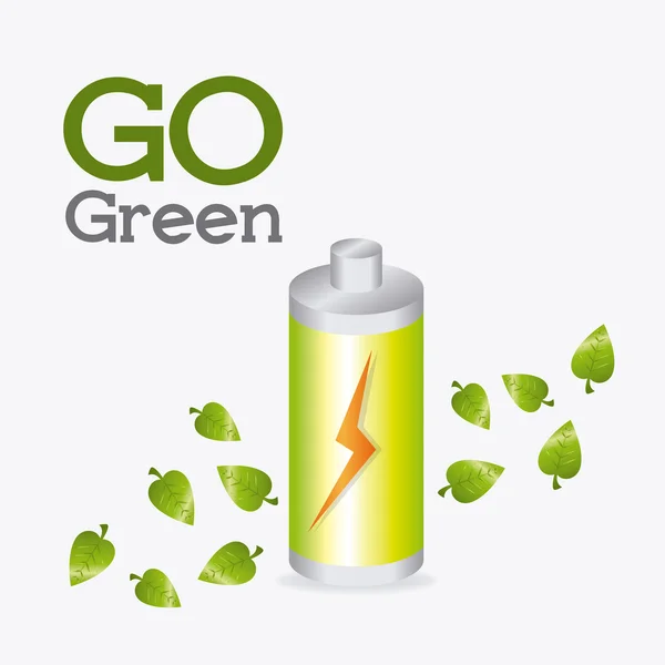 Go green visual design — Stock Vector