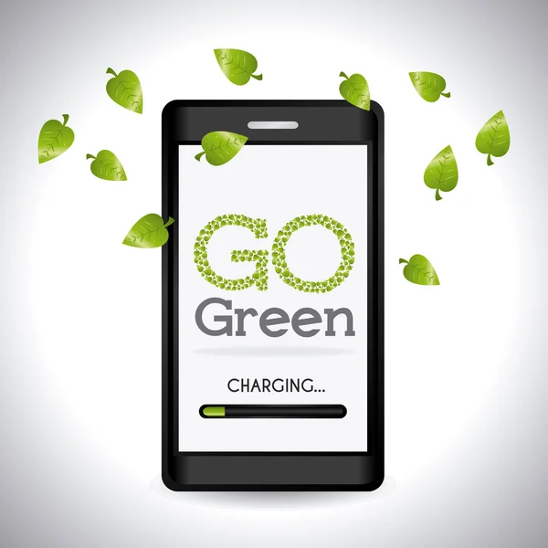 Go green visual design — Stock Vector