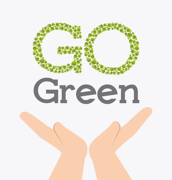 Go green visual design — Stock Vector
