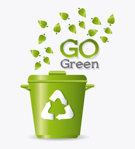 Go green visual design — Stock Vector