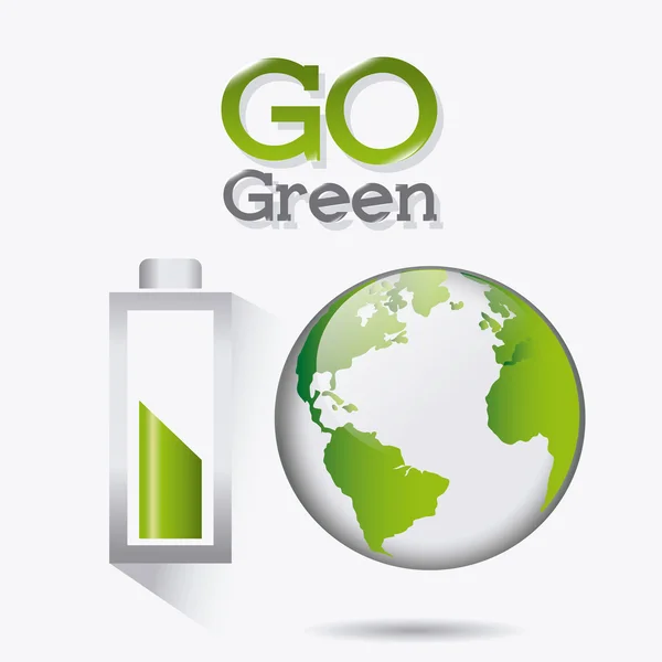 Go green visual design — Stock Vector