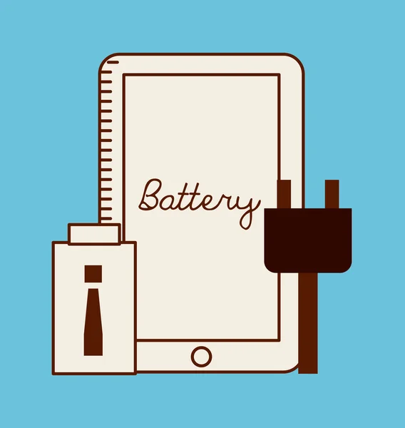 Koncepcja baterii — Wektor stockowy