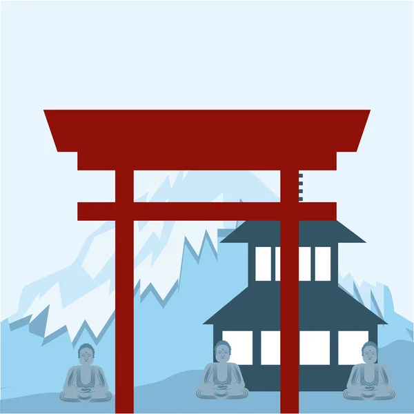 Japón diseño del país — Vector de stock