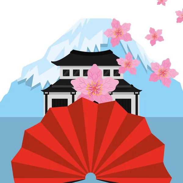 Viajes Japón diseño — Vector de stock