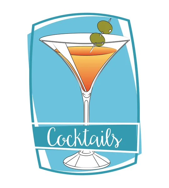 Cocktail drinken ontwerp — Stockvector