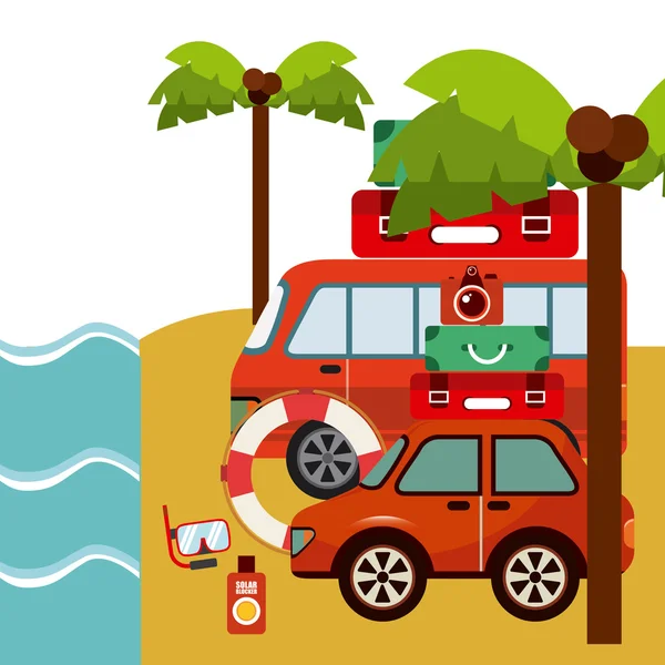 Vacaciones de verano diseño — Vector de stock