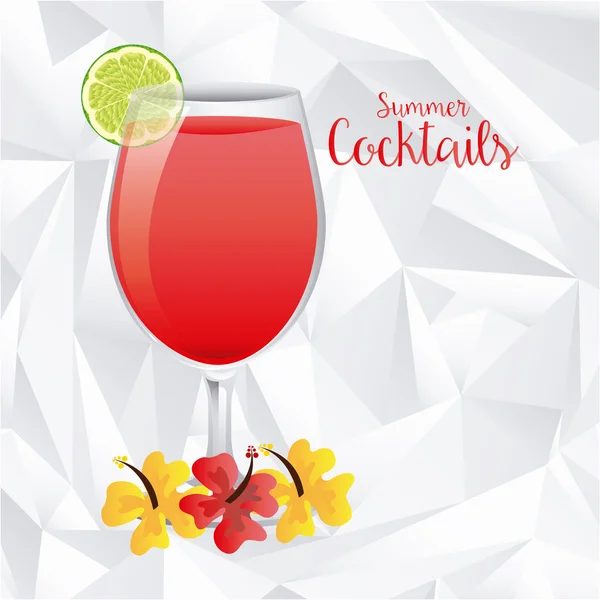 Design cocktail drink — Vettoriale Stock