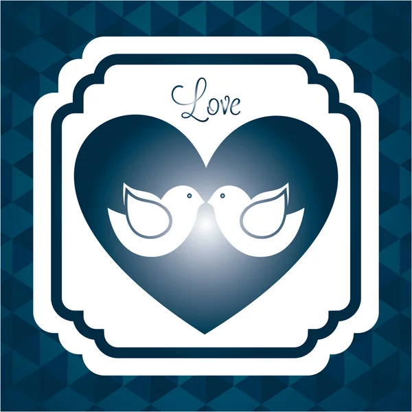 Conception de carte d'amour — Image vectorielle