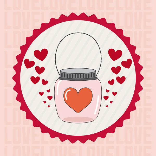 Diseño de tarjeta de amor — Vector de stock