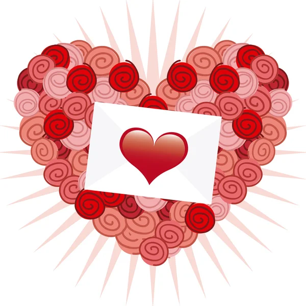 Diseño de tarjeta de amor — Vector de stock