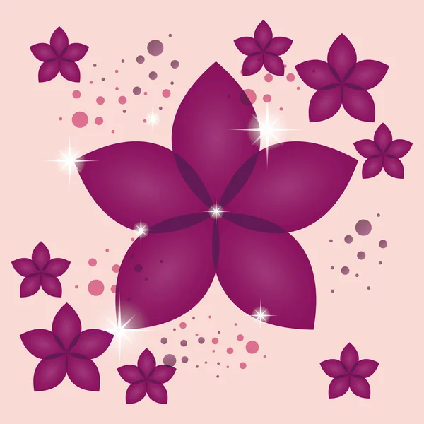 花の背景デザイン — ストックベクタ