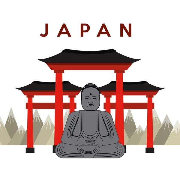 Diseño del emblema de Japón — Vector de stock