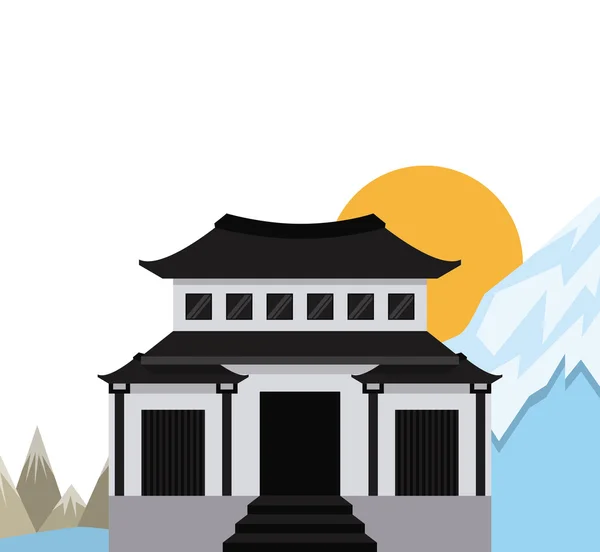 Design emblema japão — Vetor de Stock