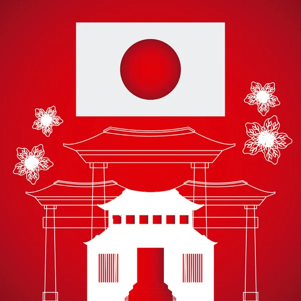 Design emblema japão —  Vetores de Stock