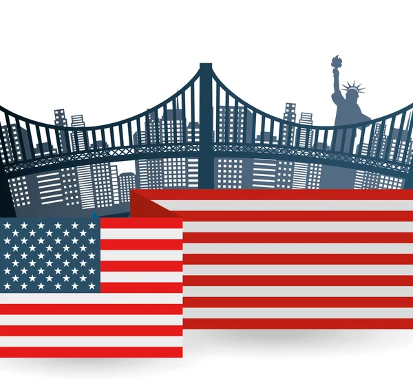 Etats-Unis emblème design — Image vectorielle