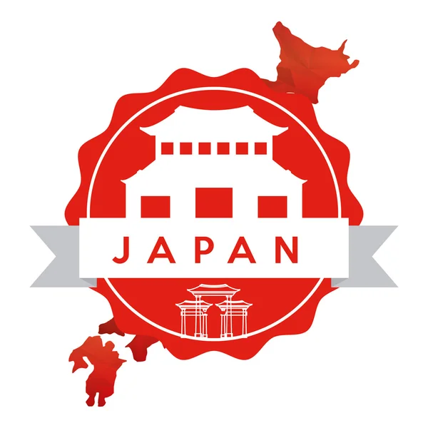Design emblema japão —  Vetores de Stock