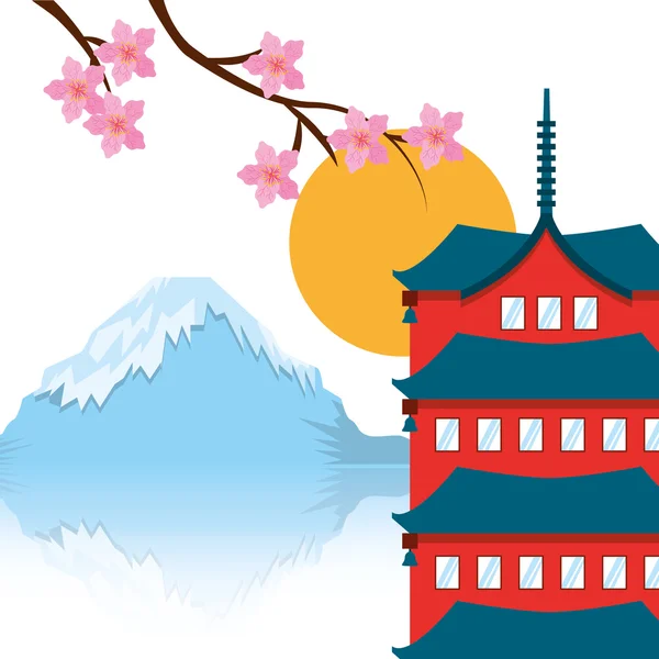 Design emblème du Japon — Image vectorielle