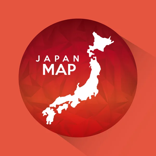 Japonya amblem tasarımı — Stok Vektör