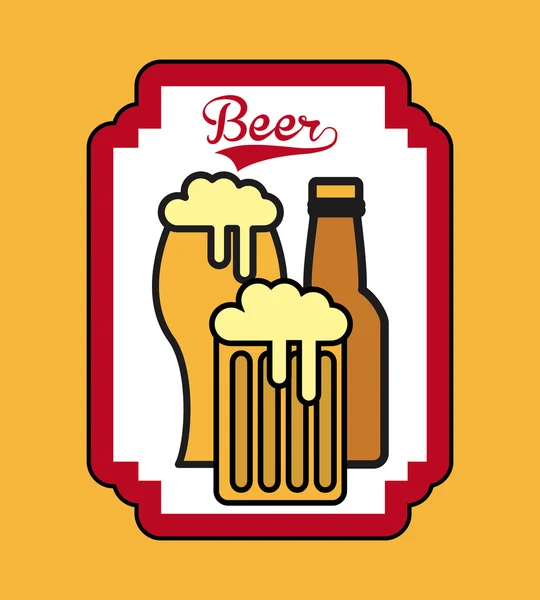Bière glacée — Image vectorielle
