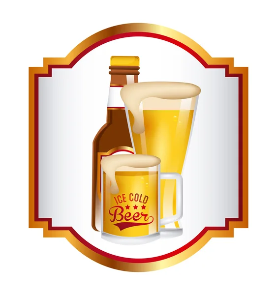 Cerveza helada — Vector de stock