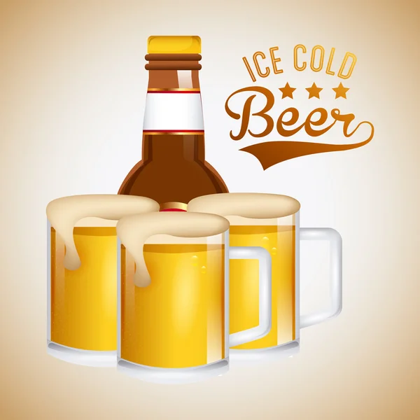 Ледяное холодное пиво — стоковый вектор