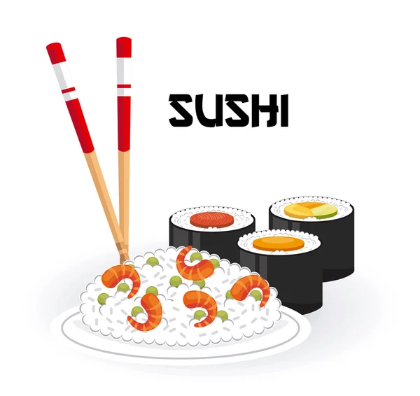 Design alimentaire japonais — Image vectorielle