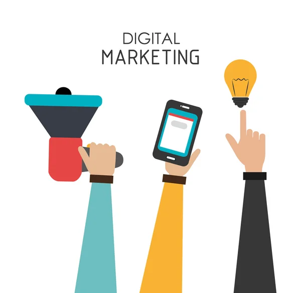 Design für digitales Marketing. — Stockvektor