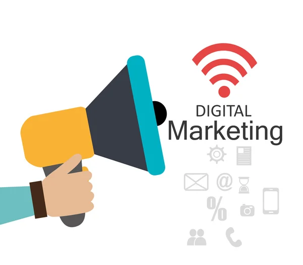 Conception marketing numérique . — Image vectorielle