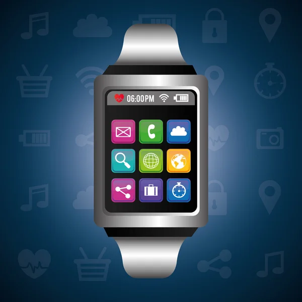 Design digital de tecnologia wearable . — Vetor de Stock