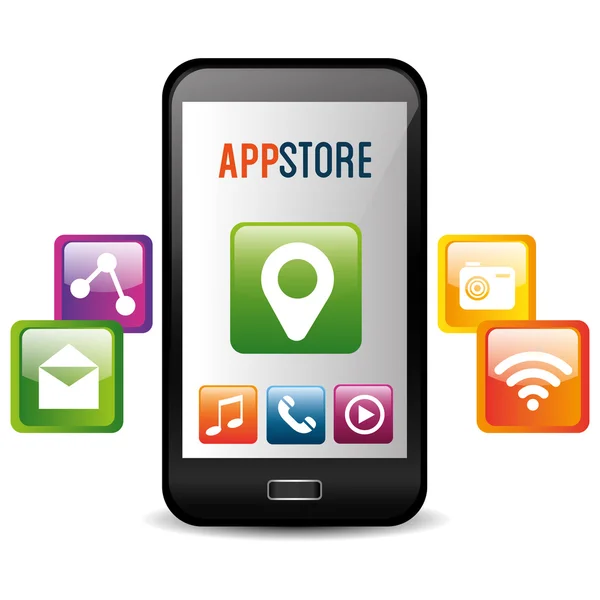 Progettazione app per smartphone — Vettoriale Stock