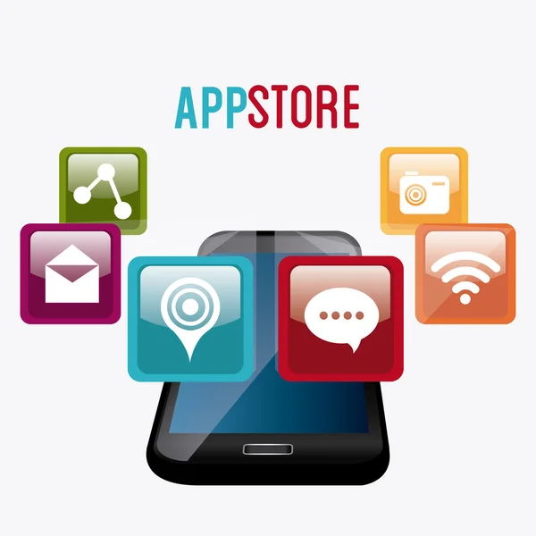 App store digital ontwerp. — Stockvector