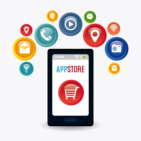 App store design digitale . — Vettoriale Stock