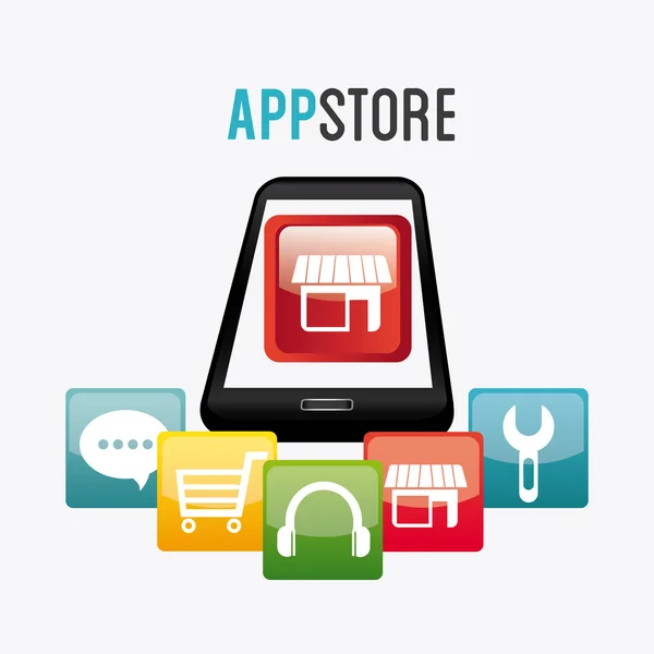 App store design digitale . — Vettoriale Stock