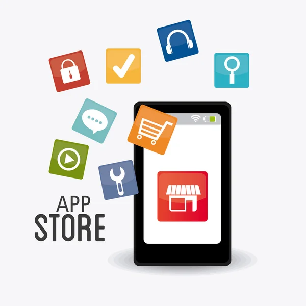 App store digital ontwerp. — Stockvector